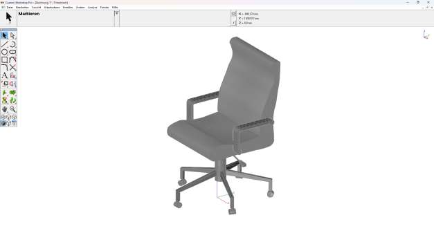 Benutzeroberflaeche von 3D Custom Workshop Pro