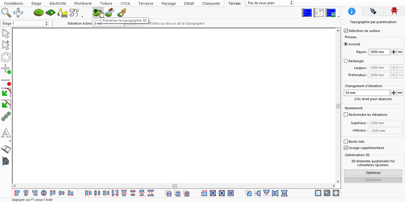 Comment appliquer Lisser la Topographie ?